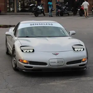 White Senseless Sun Strip Vinyl Car Windshield Banner