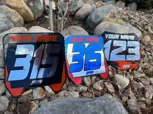 Full Color Chrome E Bike Front Plate Decals