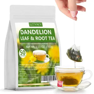 Dandelion Root Leaves Tea,50 Tea Bags /3.53Oz, Caffeine Free No Sugar Natural Dandelion Beverage