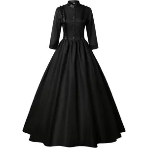 Gothic Victorian Dresses for Women Civil War Costumes Queen Ball Gown Masquerade Dress
