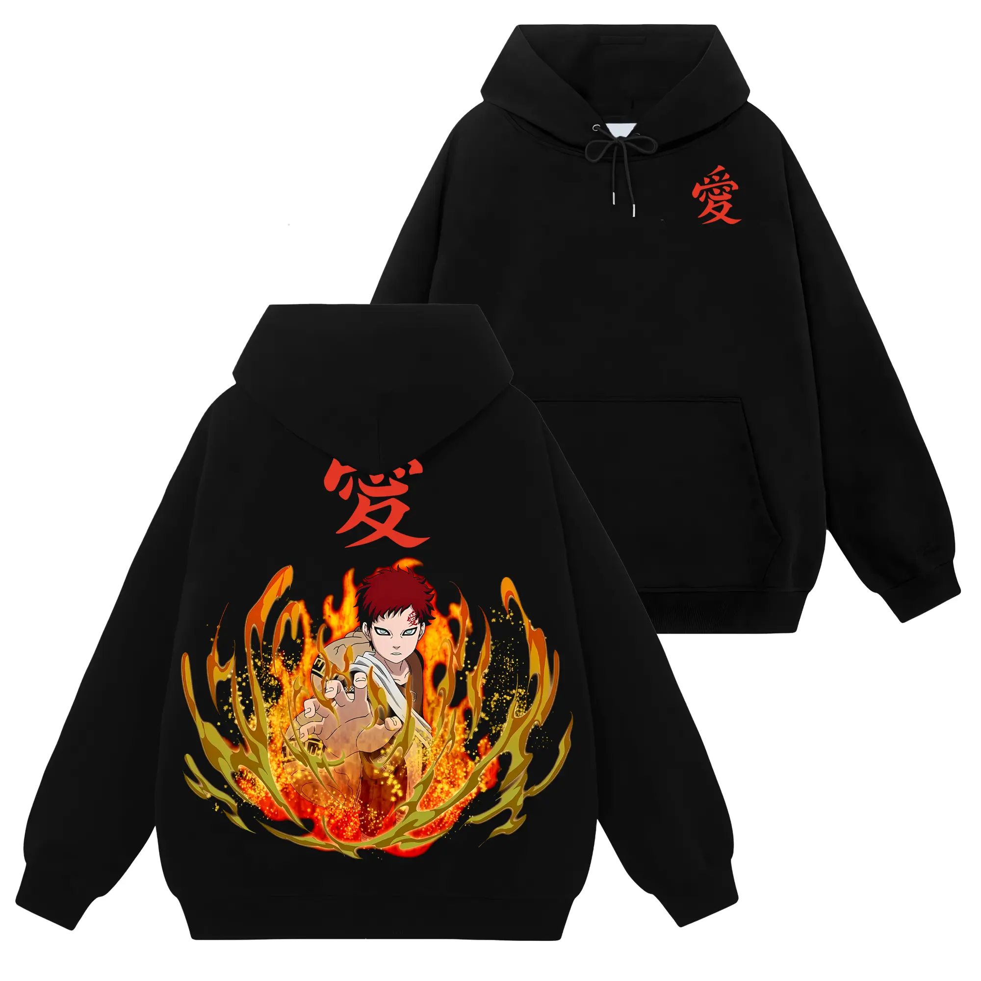 [Shinobi Shop] Limited Gaara Kazekage Hokage Shukaku - Naruto Shippuden #182 Hoodie T-Shirt Sweatshirt, Retro Vintage Unisex Graphic 90s Cotton, Gift For Wibu, Anime Manga Y2K Streetwear Apparel Classic