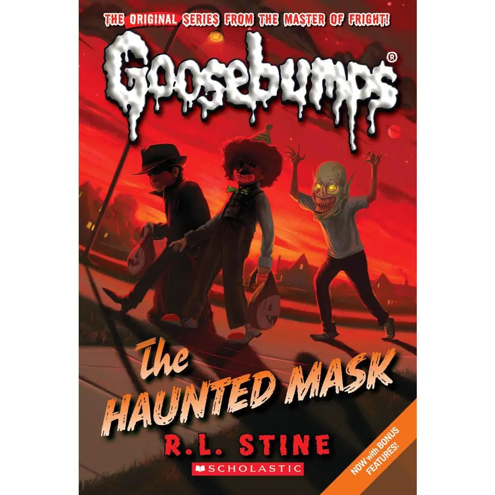 Used Classic Goosebumps #4 The Haunted Mask Paperback Book - R.L. Stine, Halloween Themed, Children's Educational Reading Material, 0.26 lb, Bonus Materials, English Language