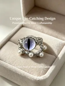 Funny Cat Monster Ring for Women, Unique Design Fashion Personality Band, Best Friend Couple Tail Ring, Style Jewelry