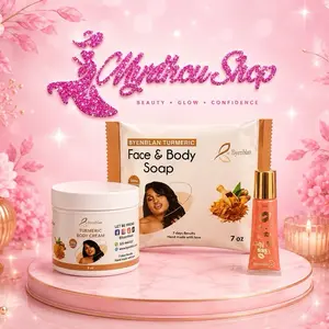 3 PCS Turmeric Set-Body Cream Turmeric,Soap,Smoothie-Skin Care