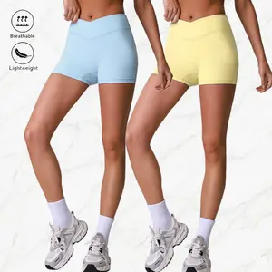 Single unit pack. High-waisted yoga shorts—soft, breathable, stretchy compression activewear for women’s everyday workouts, casual wear, and outdoor sports.Summervibes