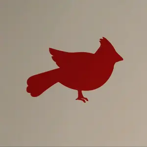 3.5" Red Cardinal Bird Waterproof Vinyl Decal Sticker