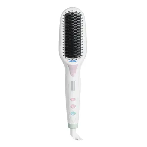 Get Ur Sleek On Hot Straightening Brush - Smooth, Straightening Hot Tool For Easy Styling Smoothing Comfort Adjustable Plug