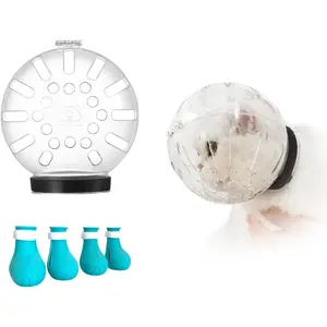 5Pcs/Set Cat Muzzle and Boots,Adjustable Headgear for Grooming,Breathable Hood Face Mask for Shaving Head Bubble Cover,Anti Bite Helmet Cat Holder for Bathing,Christmas Party Gifts,Hand Tools Kits