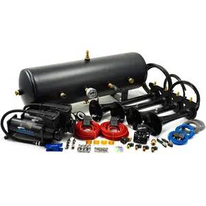 HornBlasters Conductor's Special 844 Nightmare Edition Train Horn Kit | Dual Compressors | 8-Gallon 150 PSI Air System
