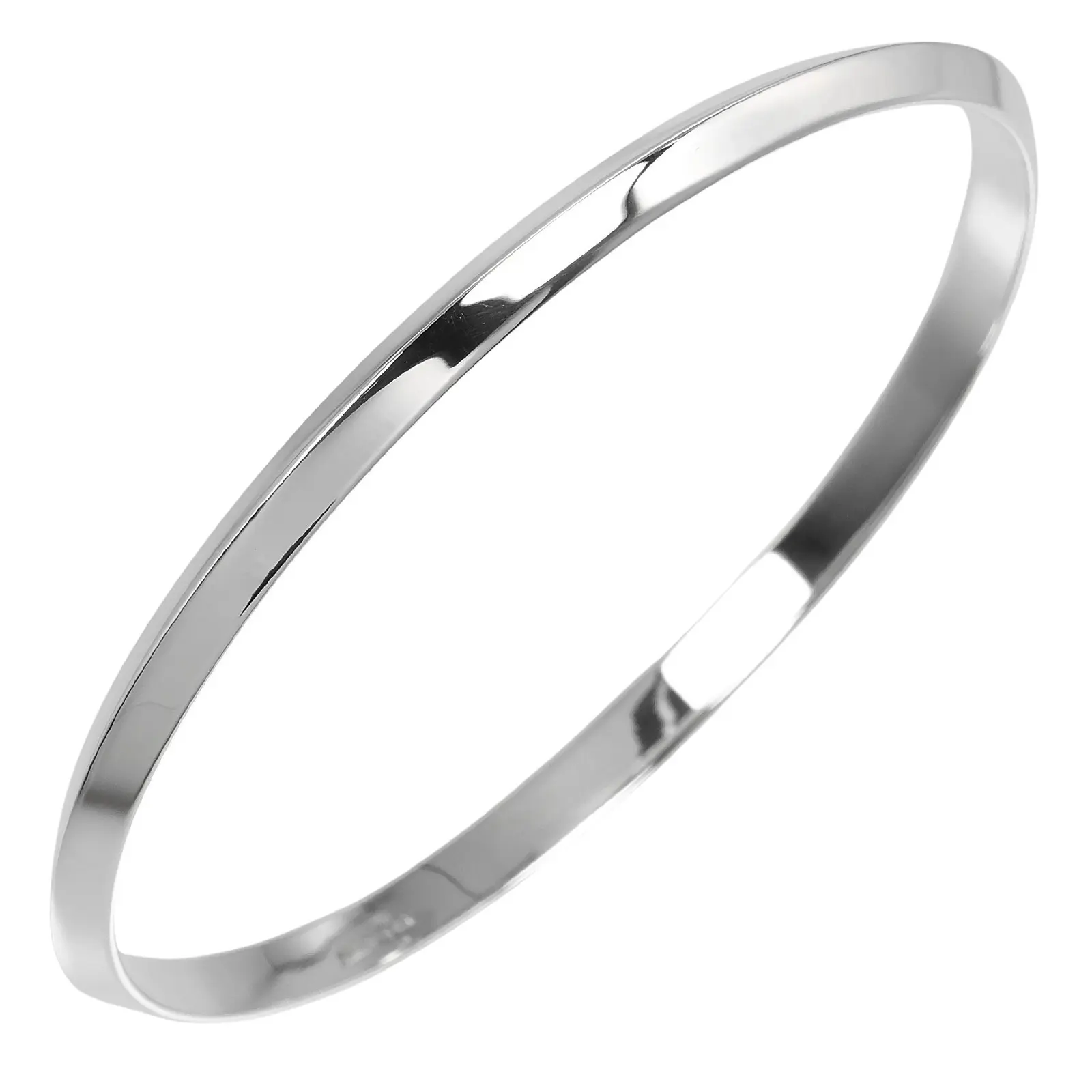 Pre-owned Tiffany & Co. Sterling Silver 925 (Ag925) Small Leather Goods Tiffany Knife Edge Silver 925 Bracelet