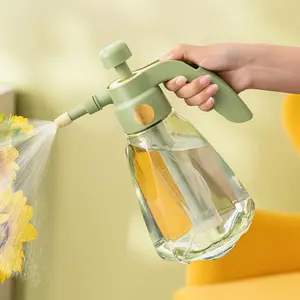 Clear Pressure Sprayer, 1.5L Adjustable Nozzle Watering Bottle, Transparent Body, Durable Water Sprayer for Indoor/Outdoor Plants, Pet Bathing, Home and Car Cleaning, Lightweight