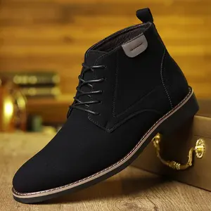 Men's Classic Chukka Boots | Premium Textured Casual Dress Ankle Boots | Slip-Resistant Rubber Sole for Office & Daily Wear