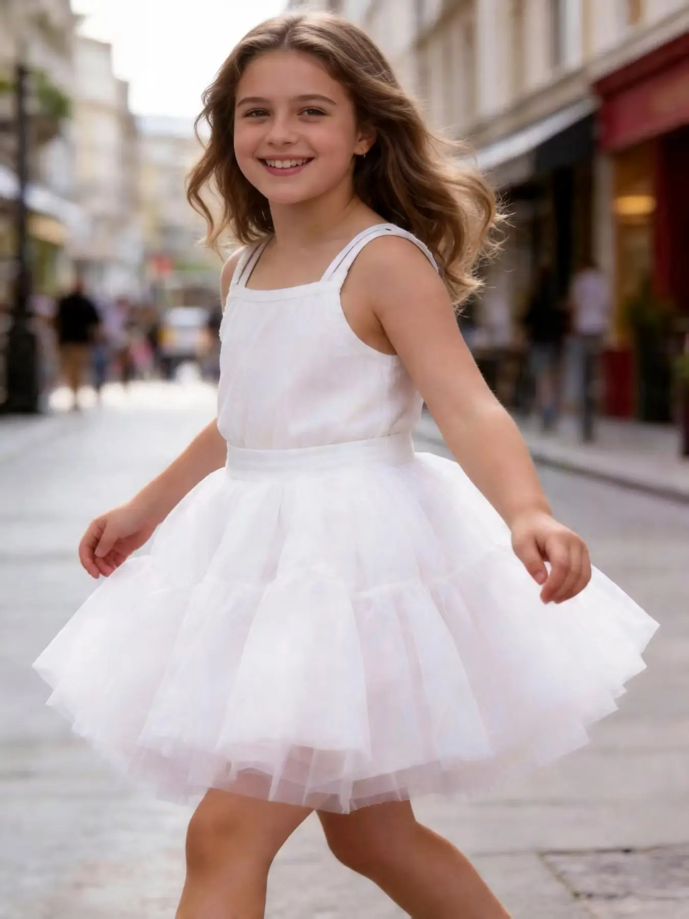 Girls' Multi-Layer Soft Tulle Tutu Skirt, girls crinolina,girls ballet tutu skirt ,kids girls crinolina para vestido,Cute Lolita Style kids petticoat, white tutu, Layered Tulle Skirt, All Seasons Wearable, Kids Clothes for Daily Wear, Summer Gift Set