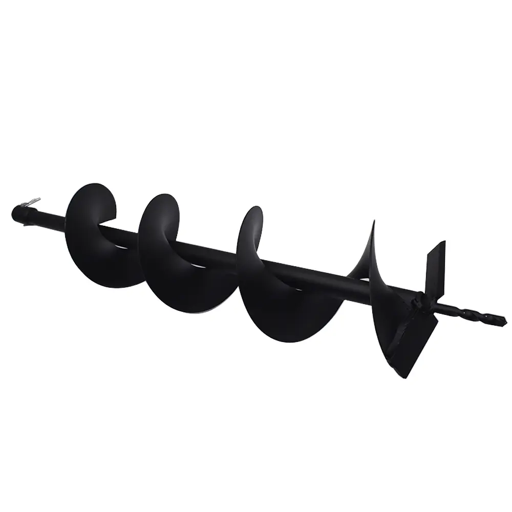 Heavy Duty Cast Steel Earth Auger Drill Bit - 6-in Diameter, 31.5-in Length, Tungsten Carbide Cutting Tip, Durable Cast Steel Pilot Bit for Gas-Powered Post Fence Hole Digger Power Tools, Drills Holes in All Types of Soil