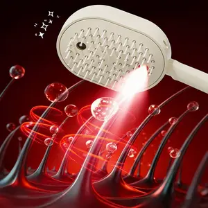 New Hair Care Spray Massage Comb Anti-Static Self-Cleaning Hairbrush Hair Oil Applicator Women Girls