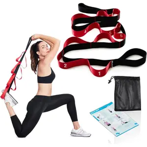 Stretching Strap with Loops, Leg Stretch Bands for Exercise, Yoga Strap for Physical Therapy, Fascia Stretcher Belt