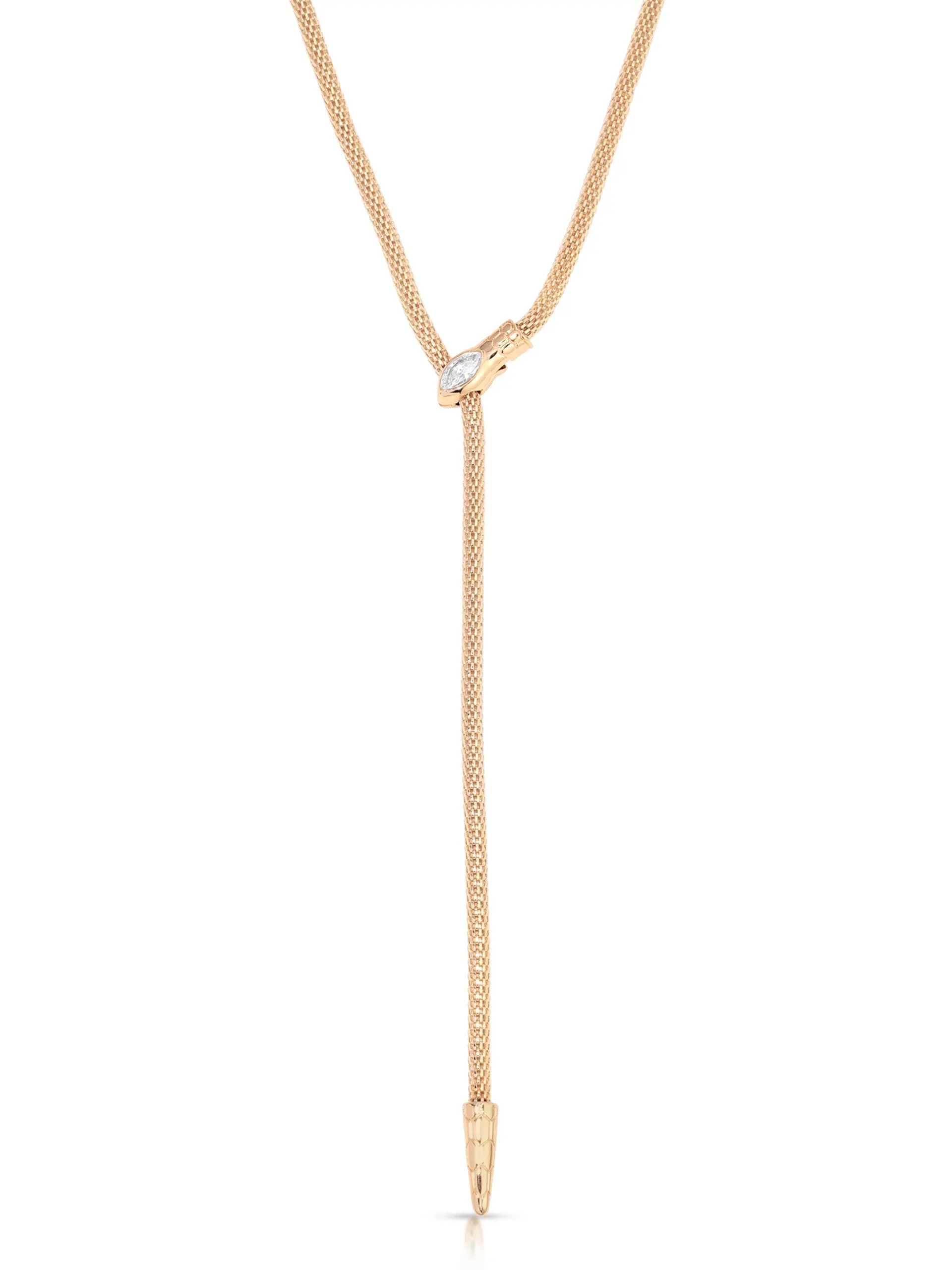 Ettika Serpentina Lariat Necklace with Gold-Tone Chain and Pendant