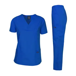 DAGACCI Unisex Medical Workwear Uniform Set, Royal Blue