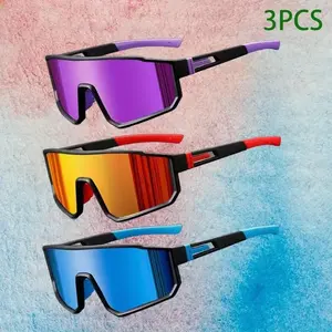 Unisex 3-Pack Kids Non-Prescription Sports Outdoor Sunglasses, Lightweight Nylon-Plastic Sport Eyewear with Durable Frames, Anti-Wind & Sand for Baseball, Outdoor Play, Trendy Everyday Gift summerwins