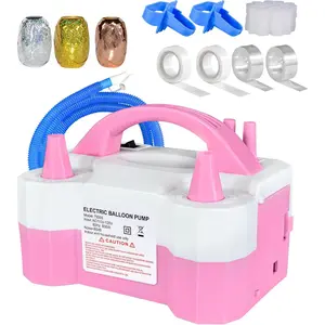 Electric Balloon Pump, Portable Dual Nozzle Inflator 600W High-Power 110V Fast Inflation, Time-Saving with Abundant Accessories - Balloons Air Pump for Birthday Wedding Setup