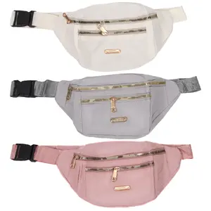 3 pack Adjustable Strap Waist Pouch for Women and Men Waterproof Fanny Packs for Sports Running Exercise Walking Travel