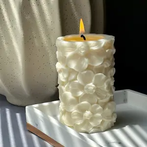 Margarita Candle Floral Design Candle for Decorative Use