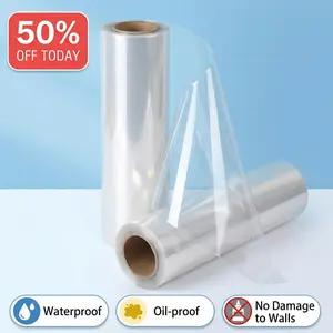 Clear Electrostatic Wall Protector Film, No Glue No Residue Static Cling Wall Covering, Anti-Scratch Anti-Fouling Transparent Protector for Painted Walls, Kids Room, Home Decoration