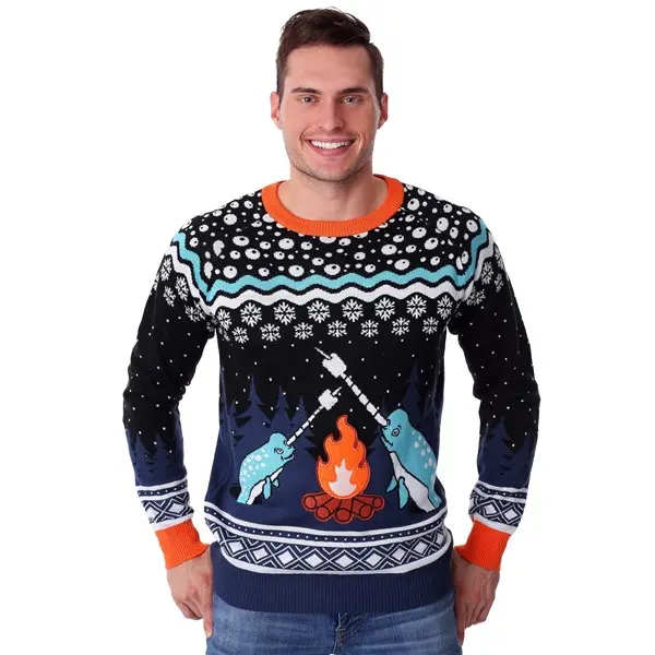 Adult Narwhal Ugly Christmas Sweater