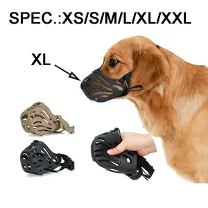 Adjustable Dog Muzzle for Small to Medium Dogs, Breathable Mesh Mouth Guard, Comfort Fit, Secure Strap for Chewing