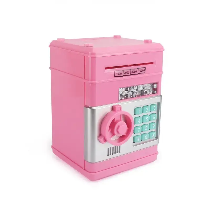 Unisex Plastic ATM Coin Savings Bank - Digital Electronic Storage Jar, Pretend Play Toy Gift for 3-12 Year Old Kids