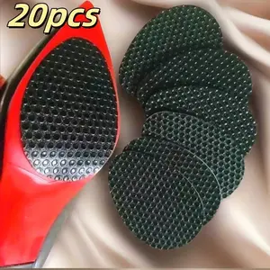 20pcs Anti-slip Thick Rubber Sole Protector, Silent Heel Repair Pad, Sole Protector Anti-slip Sole Pad Self-adhesive Wear-resistant Insole, Enhance Grip Under Slippery Conditions Ideal for Shoes, Boots And High Heels