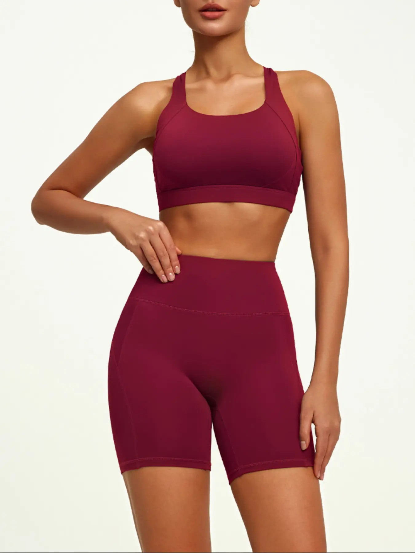 Single-piece, multi-pack women's casual sports shorts, Athletic wear shorts, athletic shorts, Moisture wicking shorts, suitable for spring and summer, close-fitting sweat-absorbing fabric, high-waisted butt-lifting design, suitable for yoga, fitness