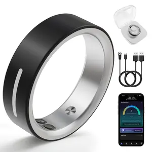 AIZO VENTIX Smart Ring for Men Women – Fitness Health Tracker Ring Ceramic with Heart Rate, SpO2, Blood Pressure, Sleep Monitoring, Step & Calorie Counter, No Subscription Fees