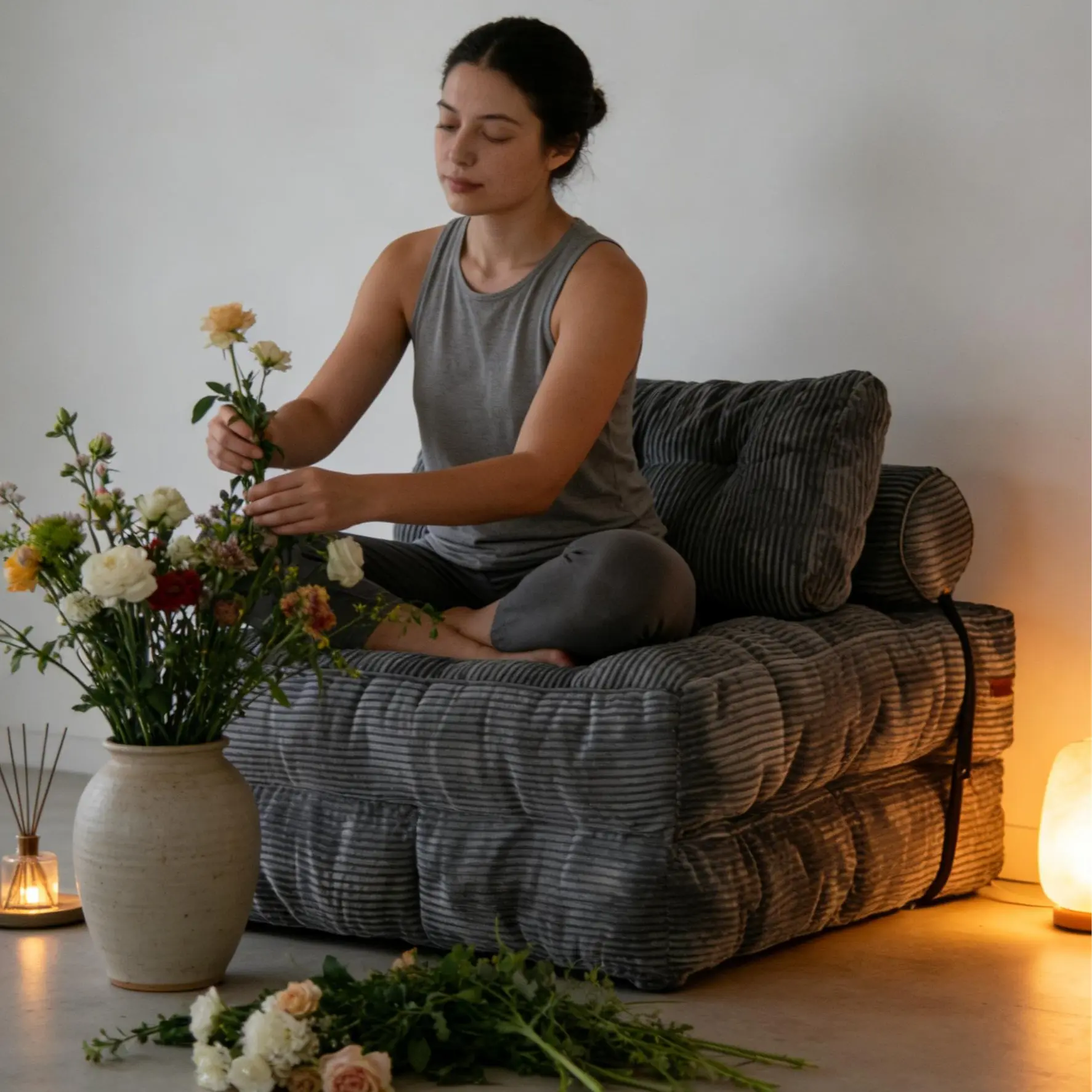 Foldable Sofa Bed for Small Space | 1-Click Compact Guest Bed | Easy Assembly & Move