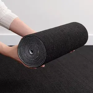 Self-Adhesive Leave-In PVC Tile Carpet Roll, 40x200in Modern Simple Cool Room Decor Rug, Waterproof, Wear-Resistant, Pet-Friendly, 3 Solid Colors, Indoor/Outdoor Floor Protector for Living Room, Bedrooms