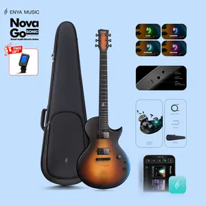 【Music, Evolved.】Enya Nova Go Sonic Smart Electric Guitar Carbon Fiber Guitarra with 10W Wireless Speaker, Onboard Presets, All in One Portable Rig for Street Performers & Home Studios, #Summervibes