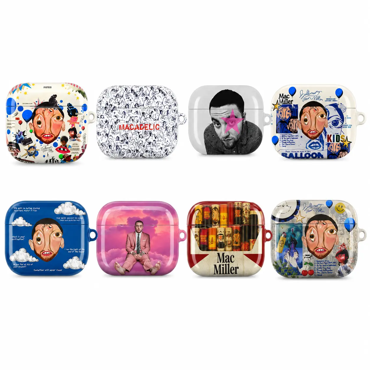 Mac Miller AirPods Case - Rapper Aesthetic Cover for AirPods 1-4 and AirPods Pro Case, Shockproof Protective Sleeve for AirPods