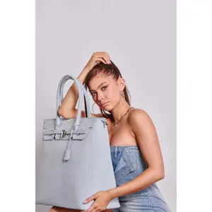 DENIM AND DIAMONDS OVERSIZED TOTE