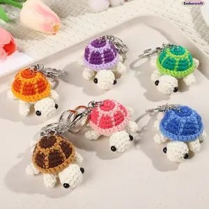 Handmade Crochet Turtle Keychain, Soft Kawaii Bag Charm, Fashion Accessory for Backpacks & Purses, Ideal Gift for Friends