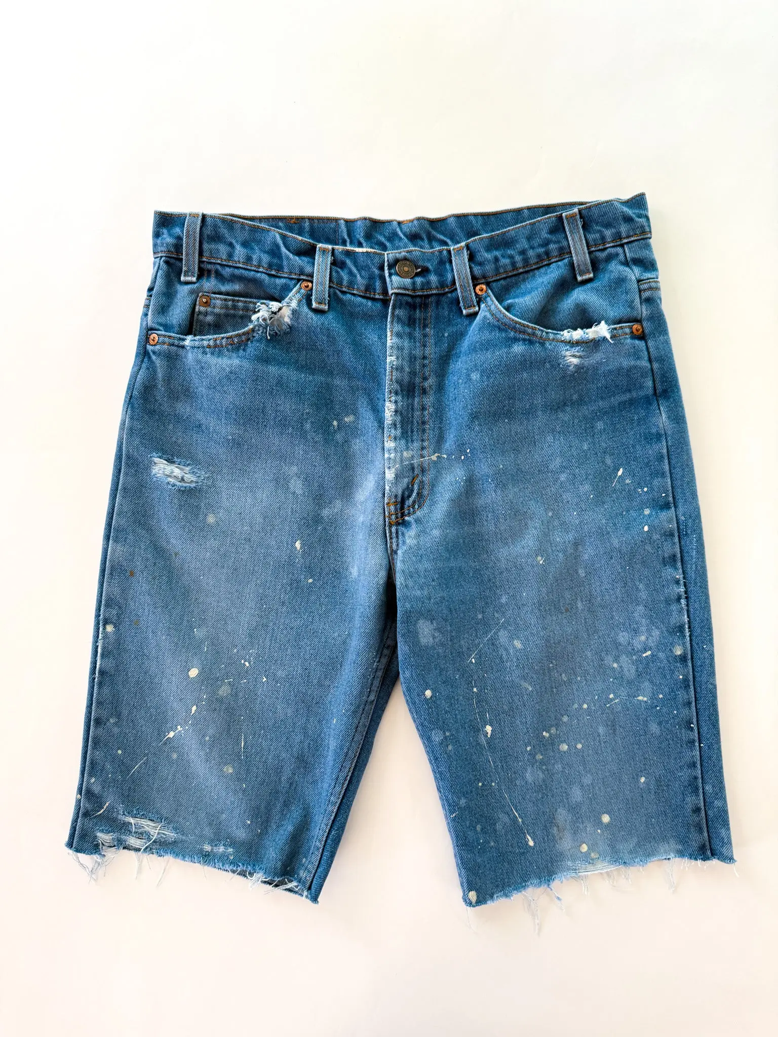 Vintage 1980s Indigo Levi’s Orange Tab Shorts