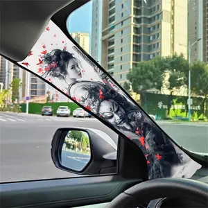 Jdm Car Interior Universal A-Pillar Decoration Upgrade Kit, Self-Adhesive Elastic Samurai Warrior Swordmaster Design, Easy Installation Car Wrap, Interior Stickers