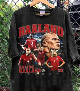 Vintage  Haaland Retro Style Graphic T-Shirt Gift For Fan