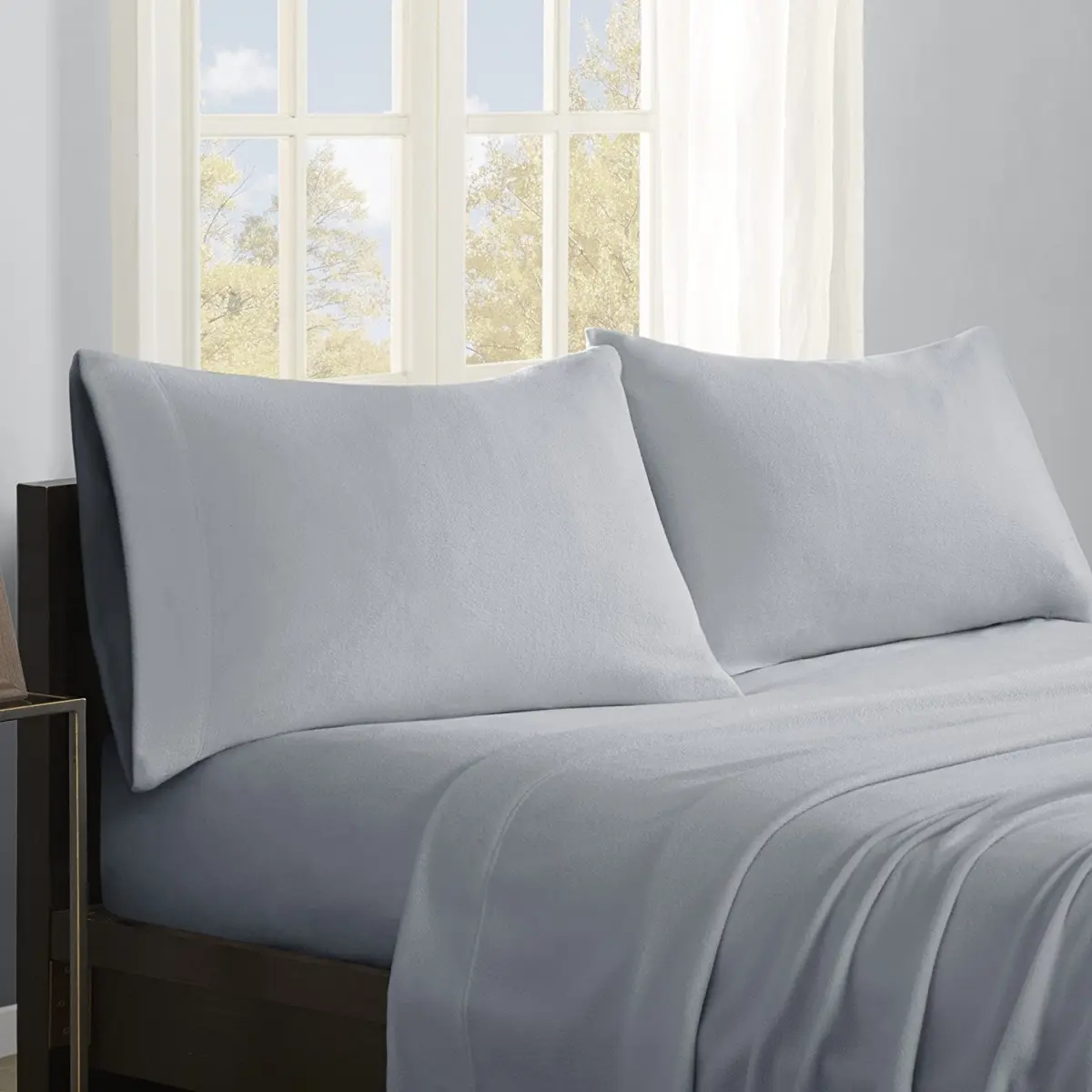 True North Micro Fleece Sheet Set - Grey - Queen