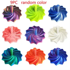 9Pcs 3D Printed Fidget Star with Handle| Spiral Sensory Toy for Adults, Home Office Desk Decoration & Display