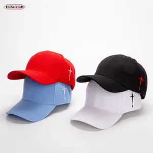 Unisex Cross-Embroidered Trendy Baseball Cap, Adjustable Cotton-Blend Breathable Lightweight Sun Protection Hat for Adults, Fashion Accessory for Daily Wear, Outdoor Summer Use, Accessories Adults,summervibes