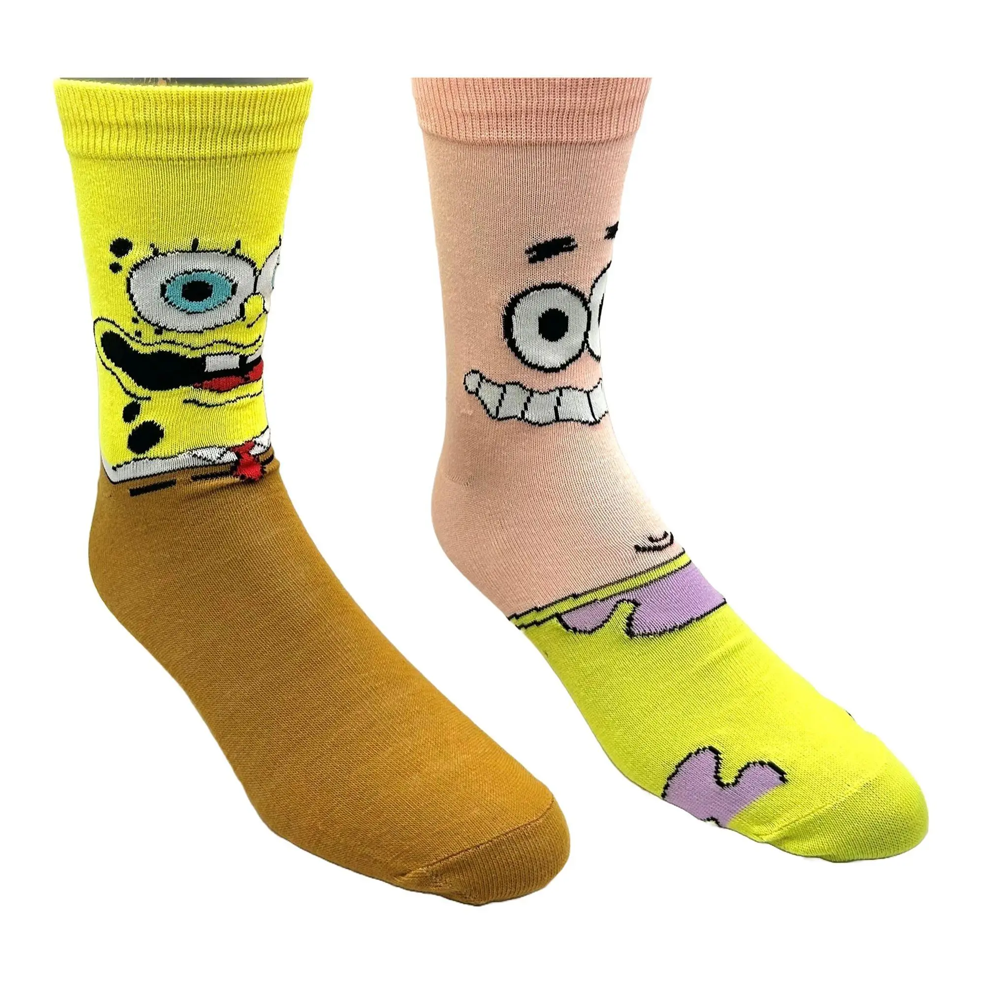 Spongebob Men's Crew Character Sock Set - 2 Pair