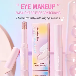 Haicuifr Crystal Jelly Highlight Eyeshadow Stick, Luminous Eyeshadow, Pearl Gloss Brightening Contour, Long-Lasting Non-Sticky Makeup, Q Elastic Gel Pen
