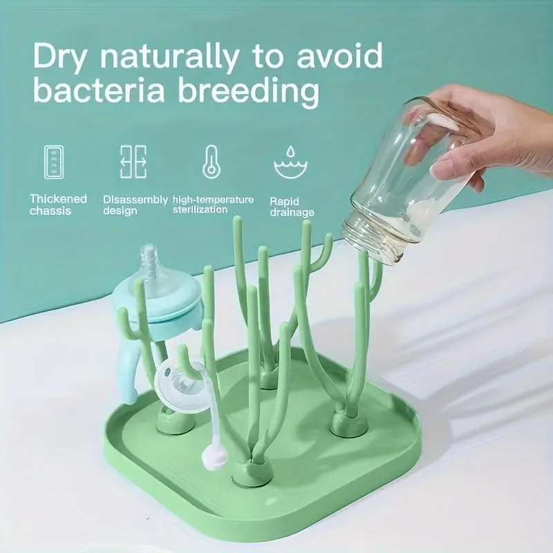 1pc Portable Multi-functional Drying Rack - Foldable Baby Bottle Holder, Removable Stand