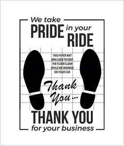 White Car Paper Floor Mats : 50 Pcs Disposable Floor Cars Auto Vehicles Automotive Mat Covers Protector Detailing Detail Wash Temporary Sticky