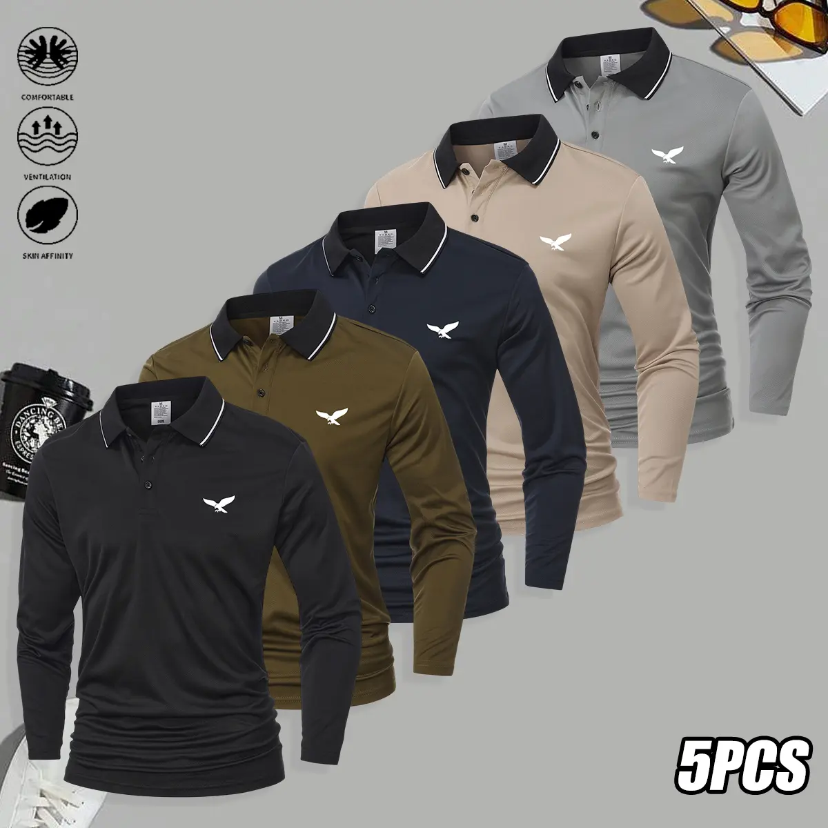 Black + Army Green + Concealment Blue + Khaki + Gray